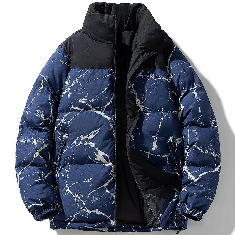 Herren Wärmende Steppjacke mit hohem Kragen