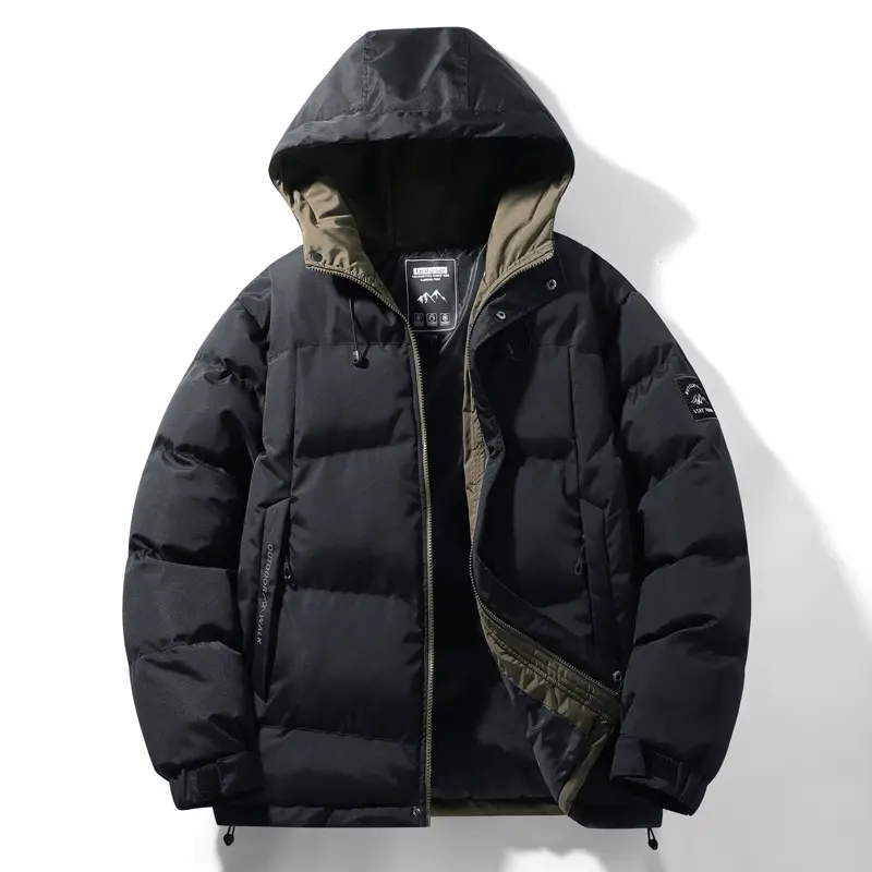 Herren Warmgefütterte Outdoor-Jacke mit Kapuze