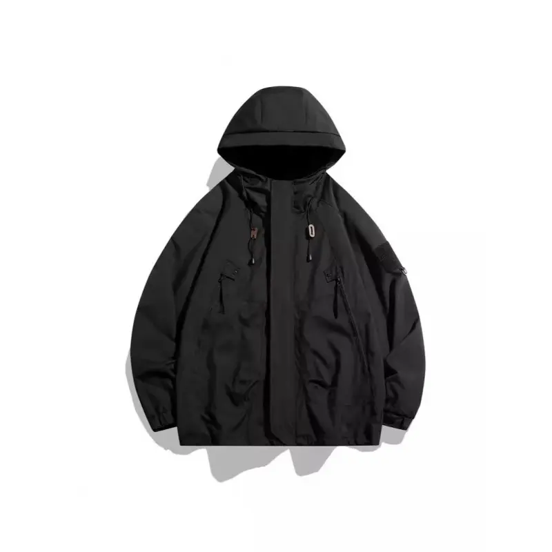 Herren Wasserabweisende Übergangsjacke mit Kapuze Drune