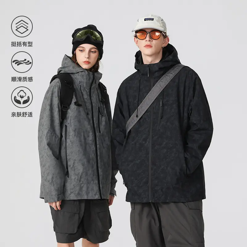 Herren Wasserdichte atmungsaktive Outdoor-Softshelljacke mit getapten Nähten und Kapuze Drune
