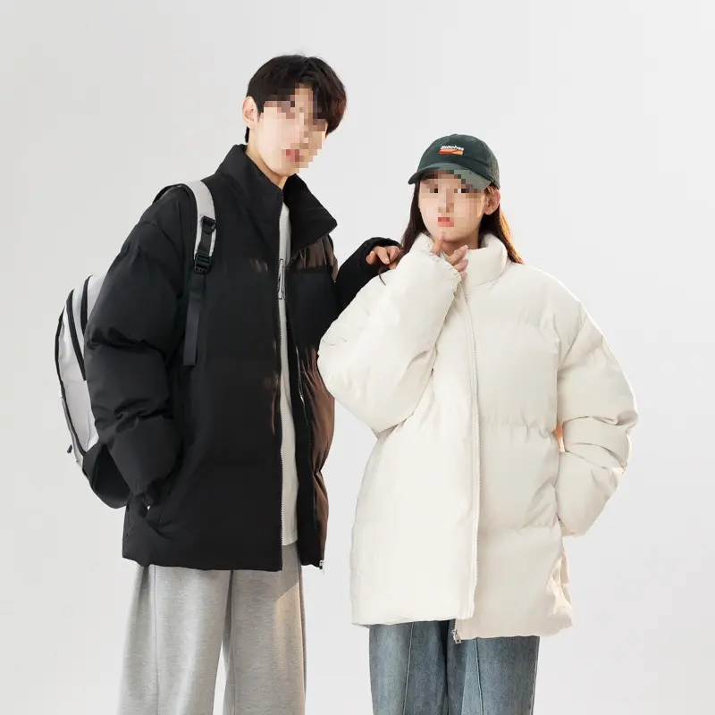 Herren Wattierte Oversize-Pufferjacke mit hohem Stehkragen & elastischen Bündchen Drune