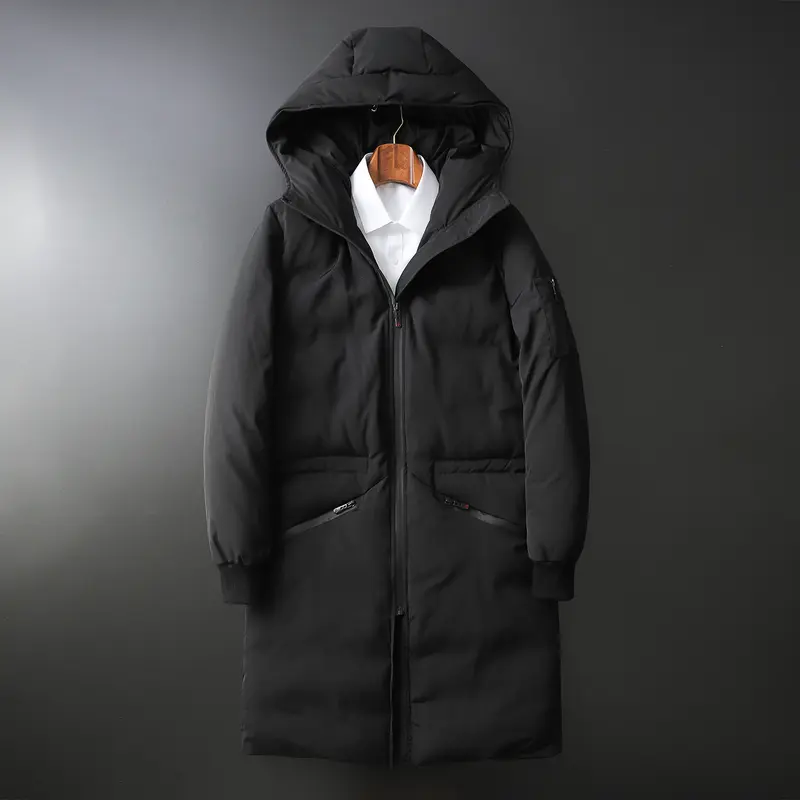 Herren Wattierter Langparka mit Kapuze und winddichtem Schutz Drune
