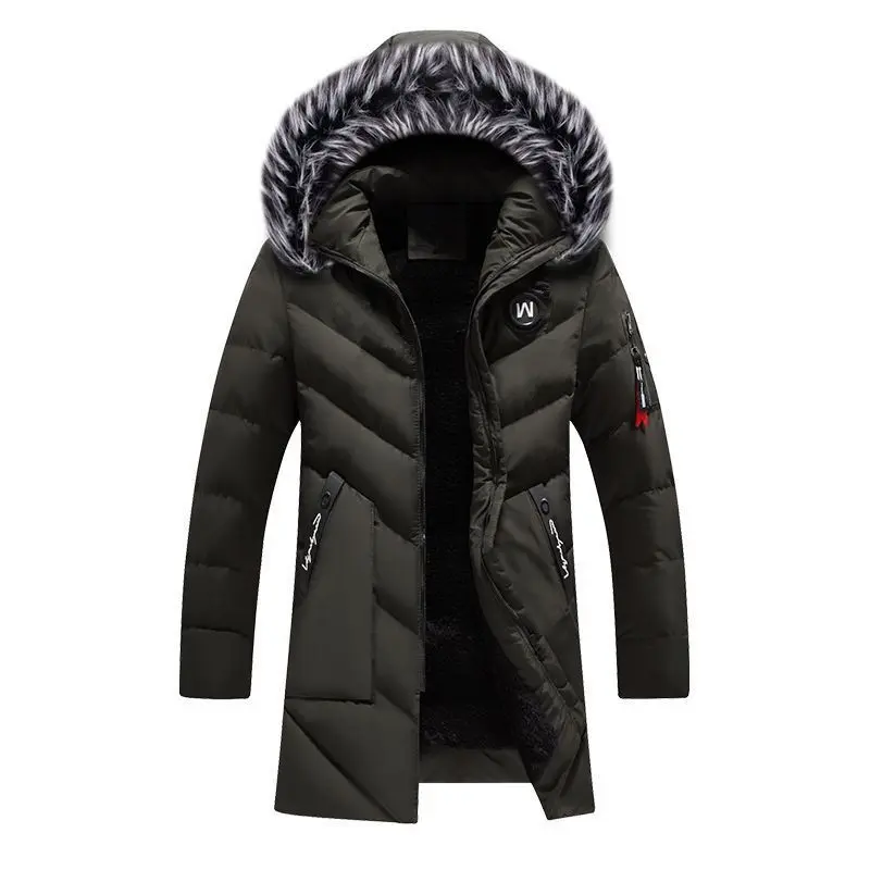 Herren Wattierter Thermoparka mit Kunstfellkapuze und Innenfutter aus Fleece Drune