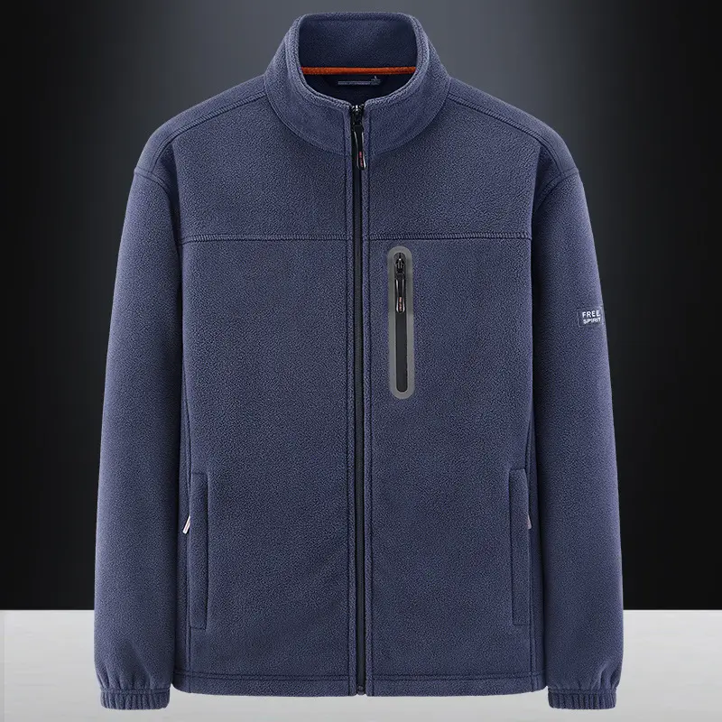 Herren Weiche Fleecejacke mit hohem Kragen Drune