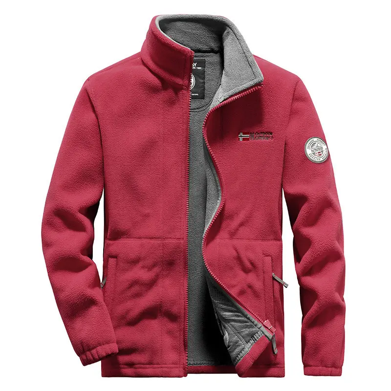 Herren Weiche Fleecejacke mit Stehkragen Drune