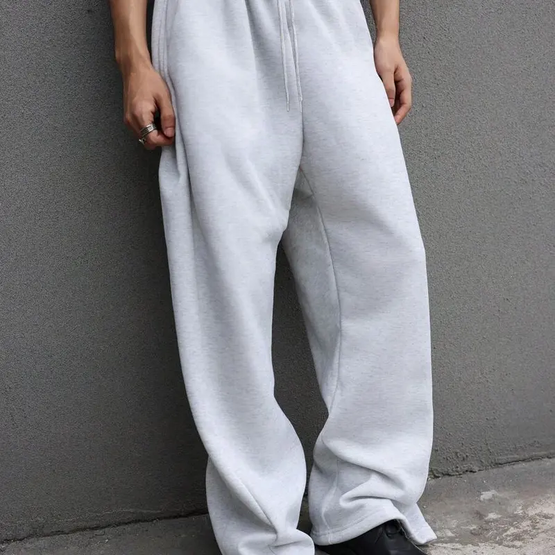 Herren Weite Baggy-Jogginghose mit elastischem Bund, Tunnelzug & extra langem Bein Drune