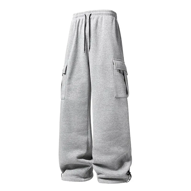 Herren Weite Cargo-Jogginghose mit Thermofleece, Tunnelzugbund & verstellbaren Beinabschlüssen Drune