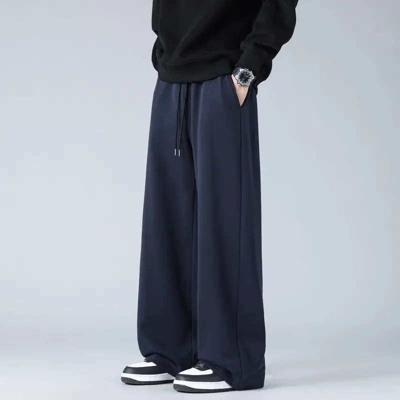 Herren Weite Oversize-Baggy-Loungehose mit Tunnelzugbund und fließender Jersey‑Qualität Drune