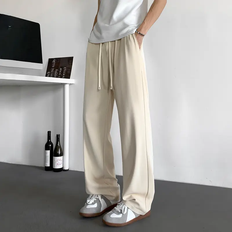 Herren Weite Relaxed-Fit Loungehose mit elastischem Bund und Tunnelzug Drune