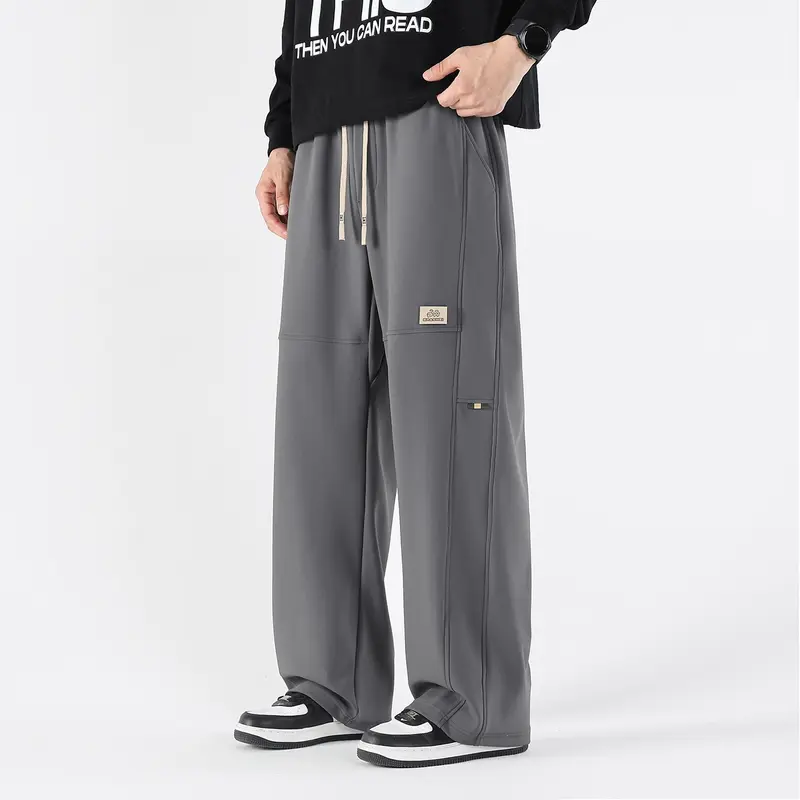 Herren Weite Relaxed-Freizeithose mit Tunnelzug & markanten Teilungsnähten Drune