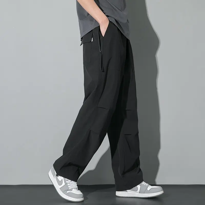Herren Weite Utility-Cargo-Hose mit Tunnelzugbund, Knieabnähern & verstellbarem Saum Drune