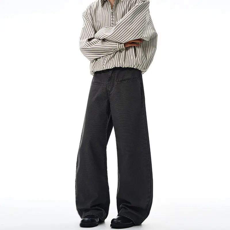 Herren Weitfallende Denimhose im Baggy‑Cut mit elastischem Bund Drune