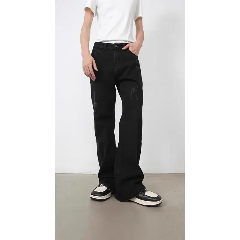 Herren Weitgeschnittene Denim-Hose Drune