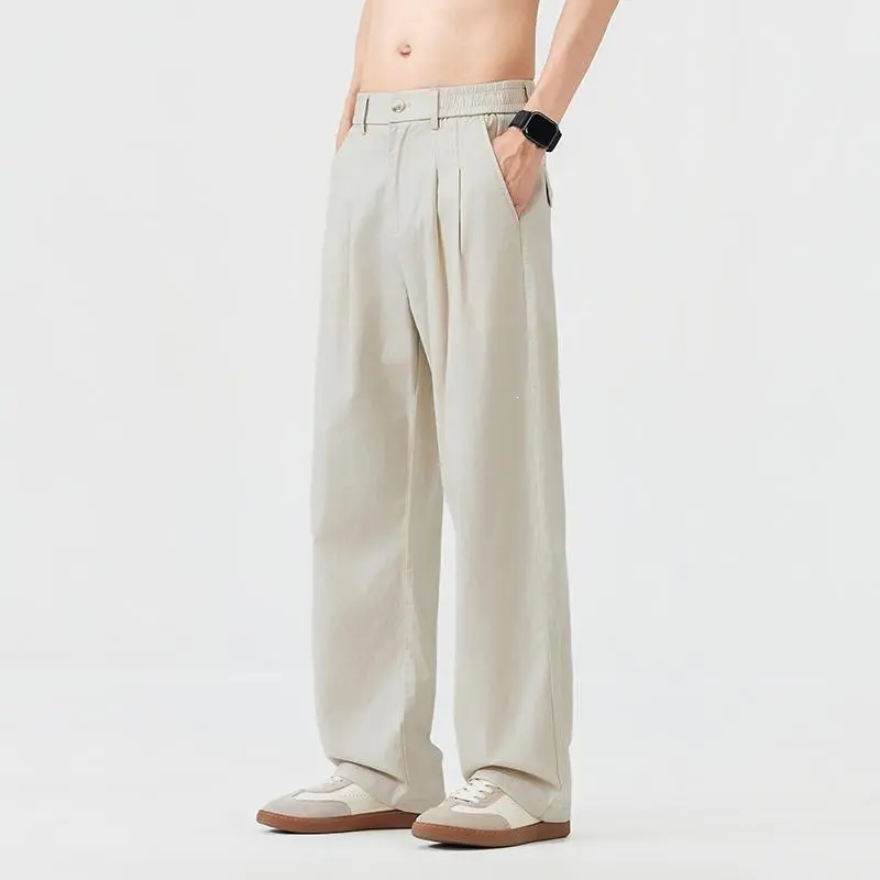 Herren Weitgeschnittene Freizeithose mit elastischem Bund Drune