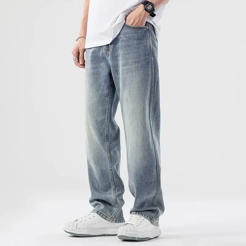 Herren Weitgeschnittene Jeans mit hohem Bund Drune