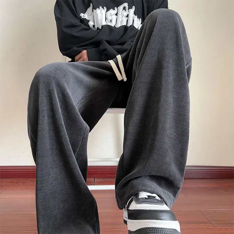 Herren Weitgeschnittene Ripp Jogginghose