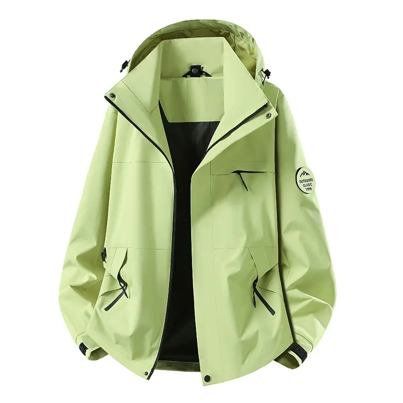 Herren Wetterfeste dreilagige Hardshelljacke mit verstellbarer Kapuze, verschweißten Nähten & Multifunktionstaschen Drune