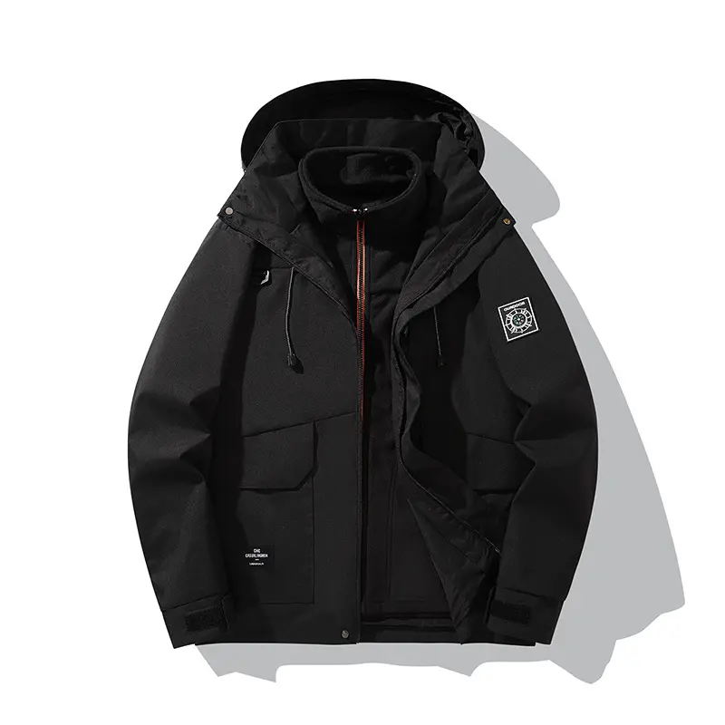 Herren Wetterfeste Outdoorjacke mit Kapuze Drune