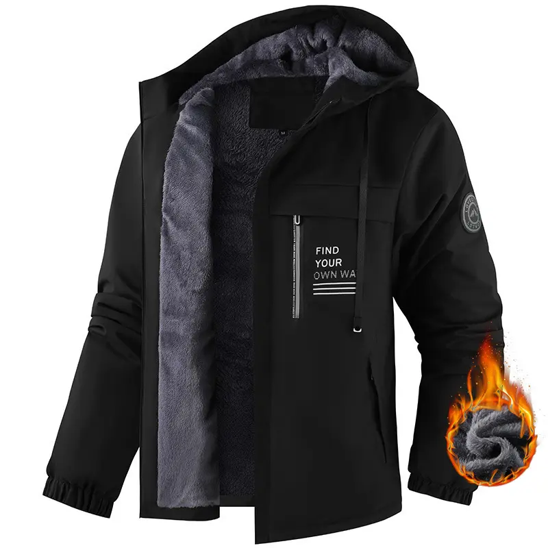 Herren Wetterfeste Übergangsjacke mit Fleece-Innenfutter Drune