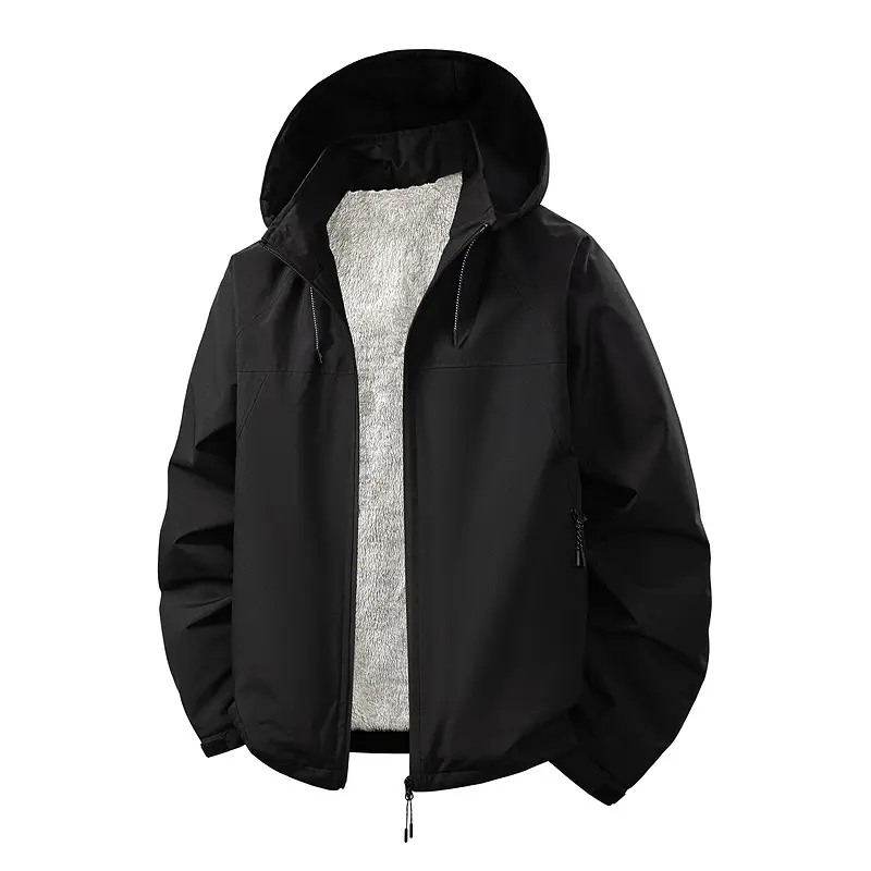 HerrenKapuzenjacke mit innerem Teddy-Futter Drune