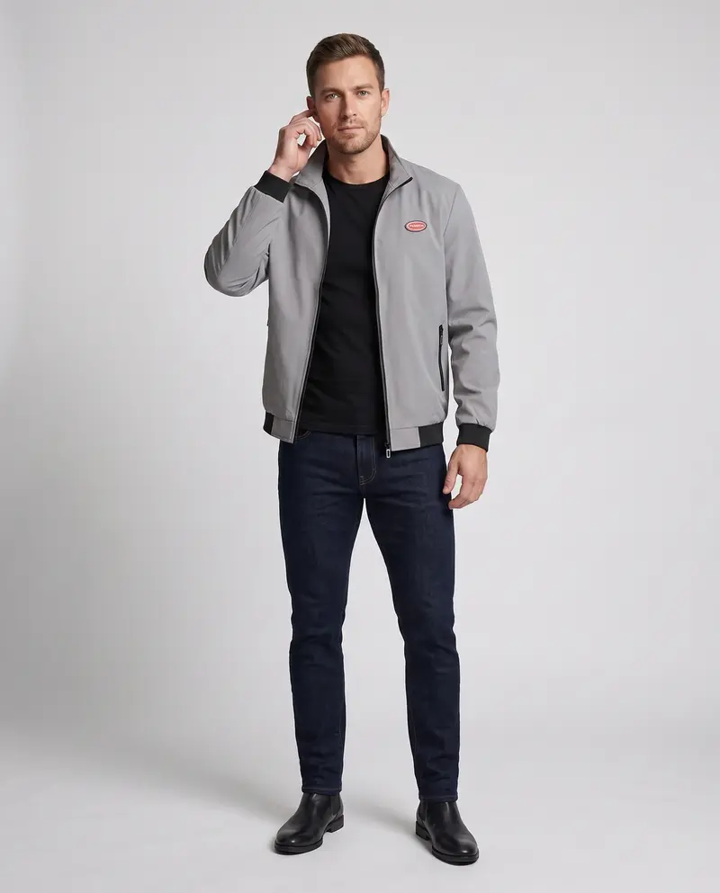 Herrenmode Sportjacke mit hohen Taschen Drune