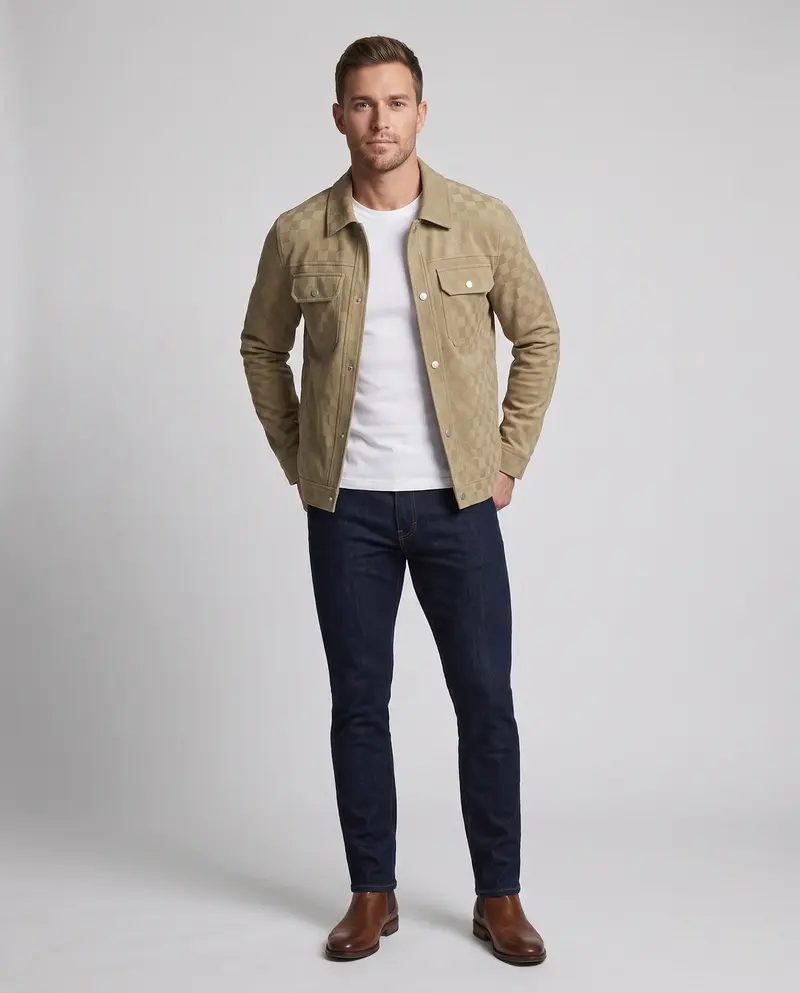 Herrenmodenjacke mit Karomuster Drune