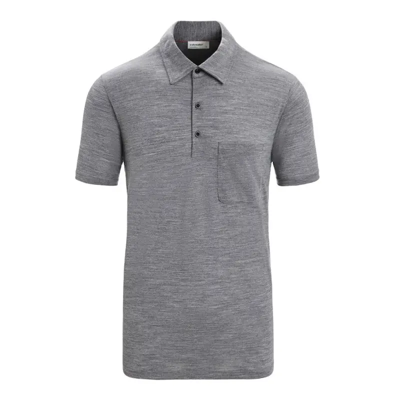 Icebreaker M Drayden SS Polo gritstone heather Herren T-Shirt