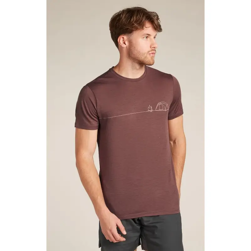 Icebreaker Merino 150 Tech Lite T-Shirt Single Line Camp Herren