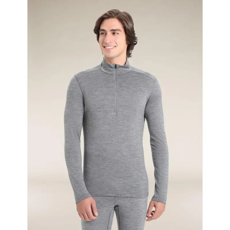 Icebreaker Merino 200 Oasis Half Zip Langarmshirt Herren gritstone heather
