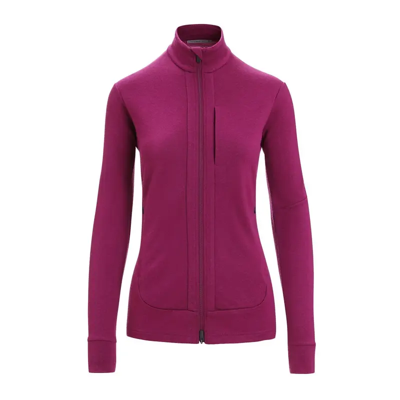 Icebreaker W Quantum III LS Zip go berry Damen Fleecejacke