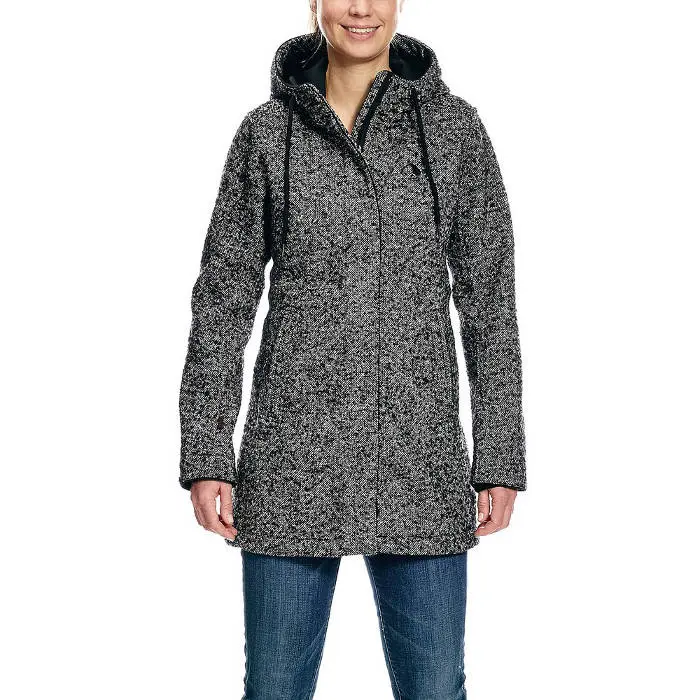 Jemma Coat Damen Olive Darkest Grey - 40 Jacke mit Kapuze