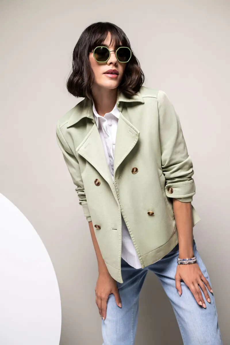 Jersey Trenchjacke mit einzigartiger Färbung