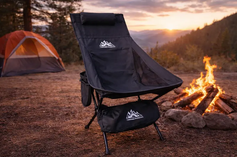 Kompakter Campingstuhl "Cozy Pioneer" - Geringes Packmaß mit bequemer Kopfstütze