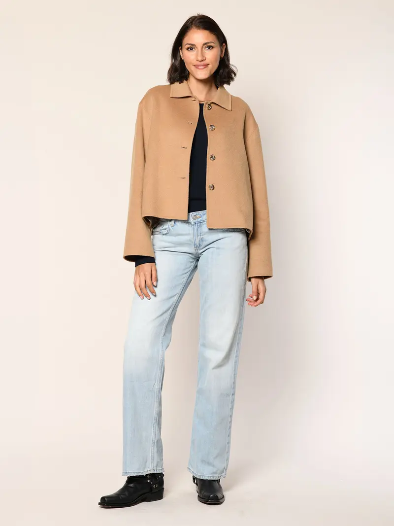 Kurze Jacke aus Wollmischung