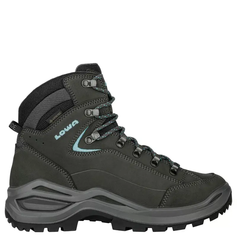 Lowa Damen Trekkingschuhe Renegade Evo GTX MID Ws S Asphalt/ Türkis