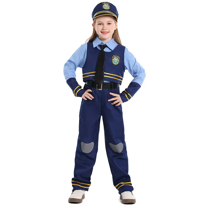 Mädchen Polizeikostüm mit Hasenohren und eleganten Details Drune