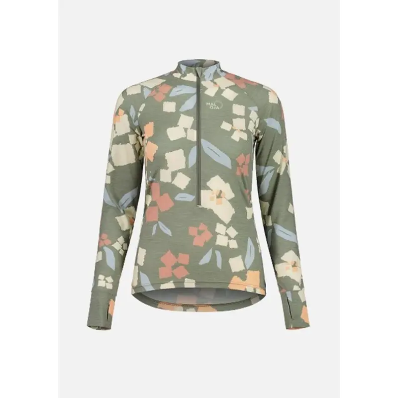 Maloja TraunseeM. Midlayer Damen Frosty Green Maxifleur