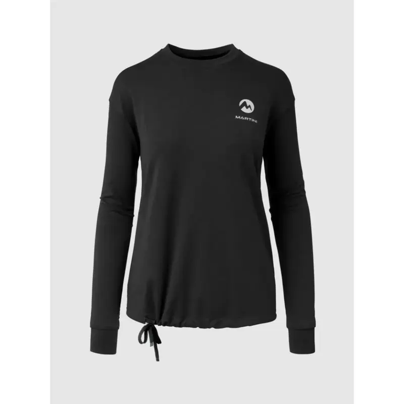 Martini Alpmate Roots ML Crew Neck black white Damen Longsleeve