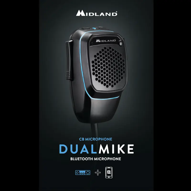 Midland Dual Mike 6 Pin, Bluetooth und CB Mikrofon