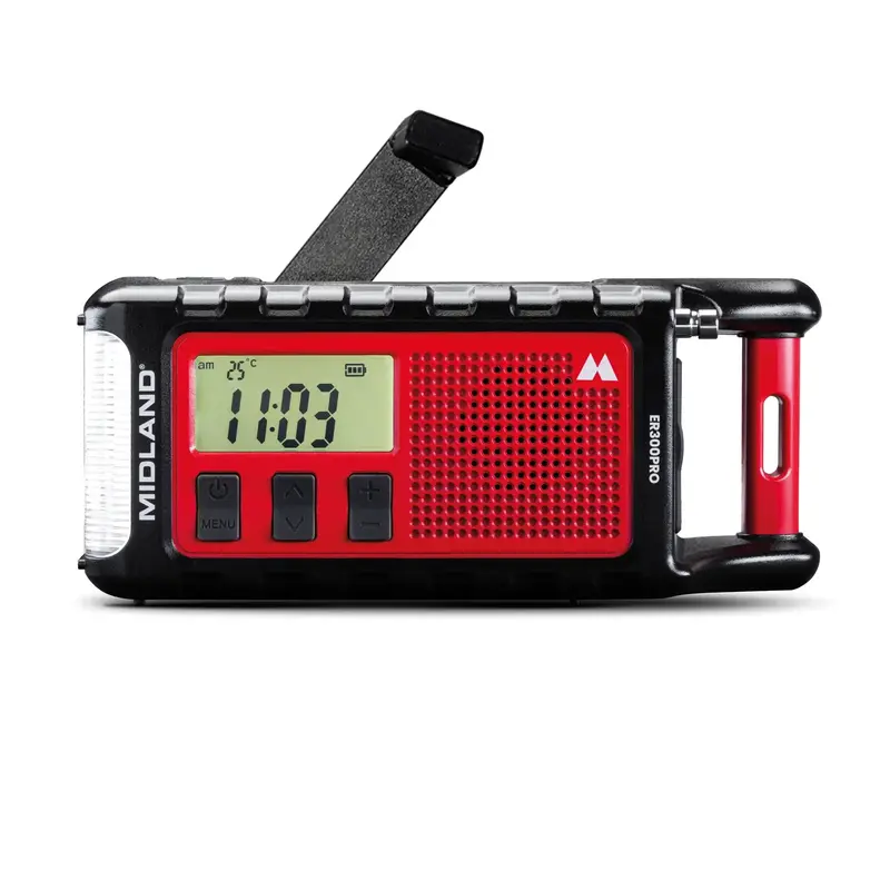 Midland ER 300 Pro Kurbelradio mit Bluetooth, Solar und PowerBank