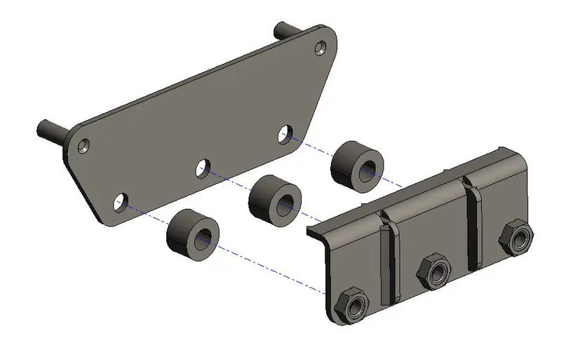 Muli-Rack Klemmhalterung für 55-01..., 55-02..., 55-03... & 55-04... Systeme
