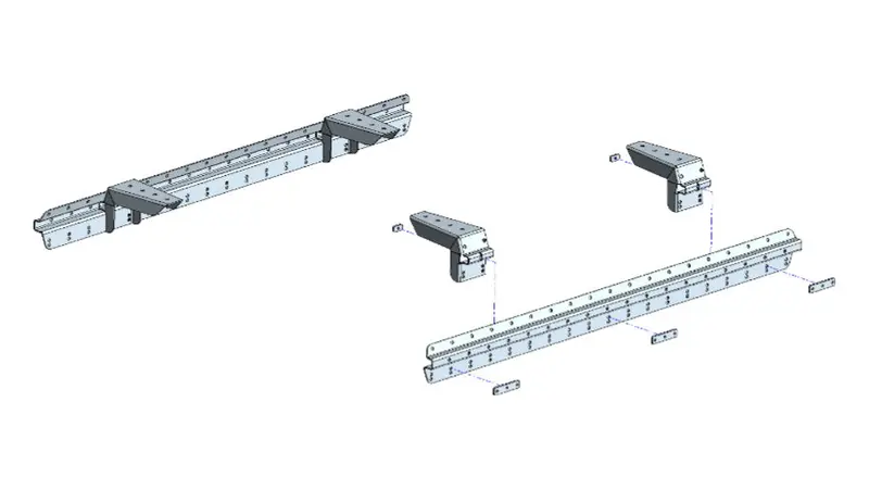 Muli-Rack Ladesystem "flach" DoubleCab, inkl. Schraubensatz