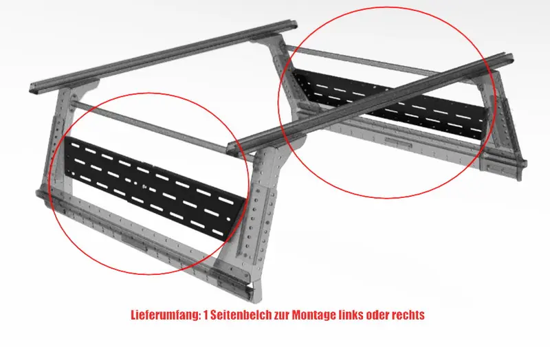 Muli-Rack Seitenblech DoubleCab links & rechts (1 Stk.)