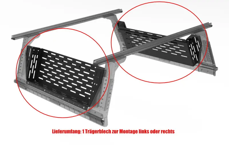 Muli-Rack Trägerblech DoubleCab links & rechts (1 Stk.)