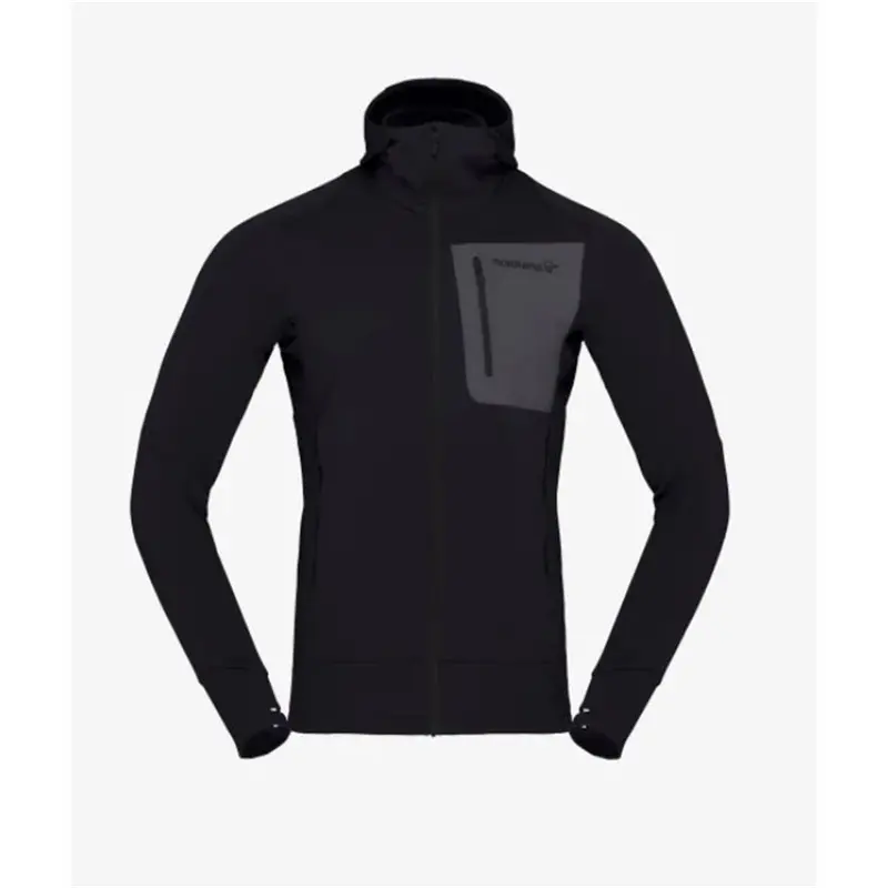 Norrona Falketind Power Grid Hood caviar black Herren Powerstretchjacke