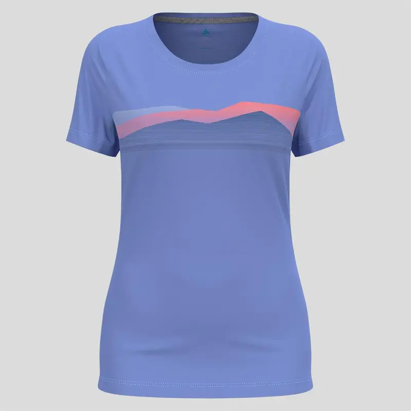 Odlo F-Dry T-Shirt mit Bergkamm-Print Damen persian jewel