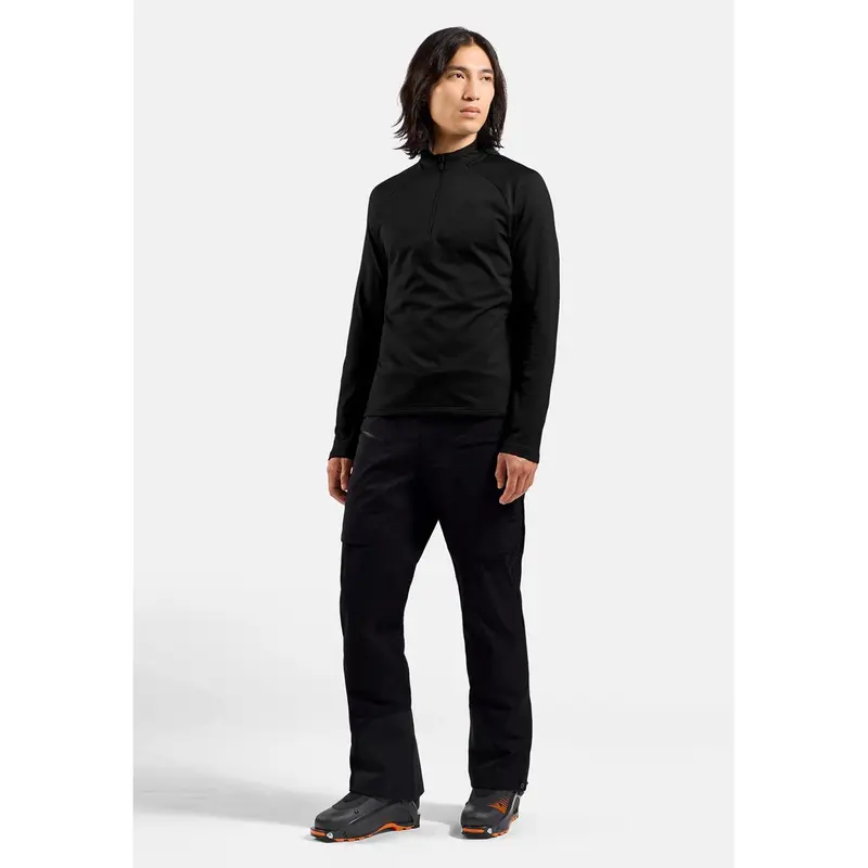 Odlo Herren Essentials Light Mid Layer mit Halbreißverschluss Schwarz