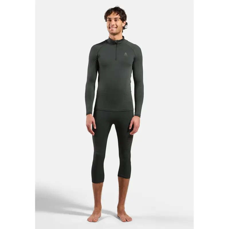 Odlo Herren Performance Warm Base Layer Tights 3/4 Urban Chic