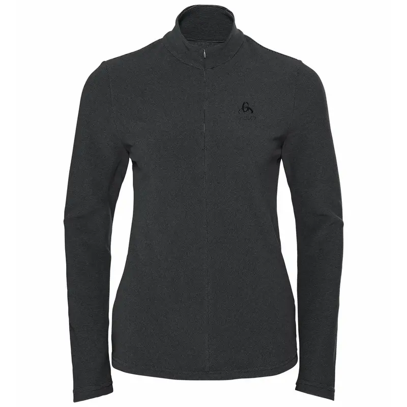 Odlo W Roy Midlayer 1/2 Zip shale grey - black stripes