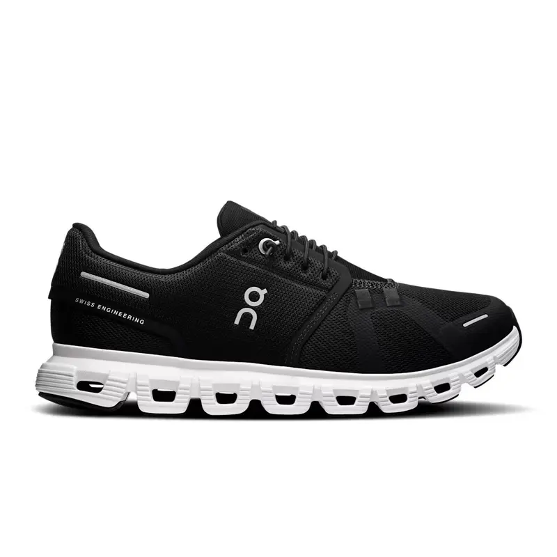 ON Damen Joggingschuhe Cloud 6 Wide Black / White